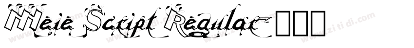 Meie Script Regular字体转换